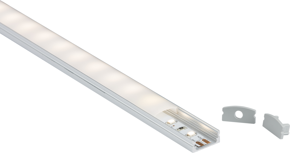 1M Aluminium Profile - Surface Mount Flat - 1MSUR image 0
