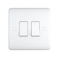 2 Gang Double 10a Light Switch ST02W image 0