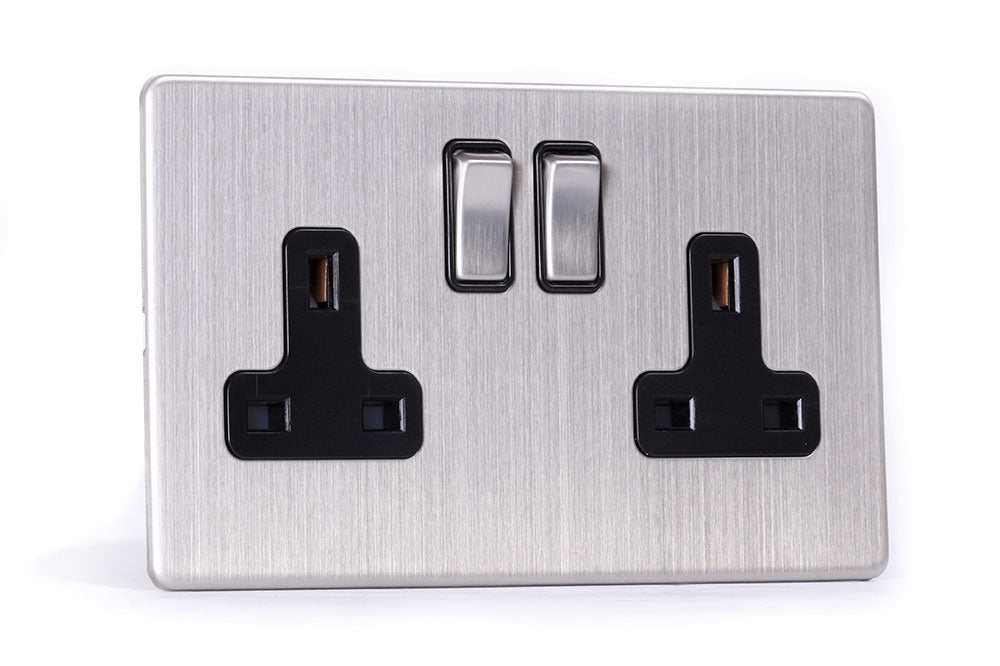 Double 2 Gang 13a Socket - SG07BCB image 0