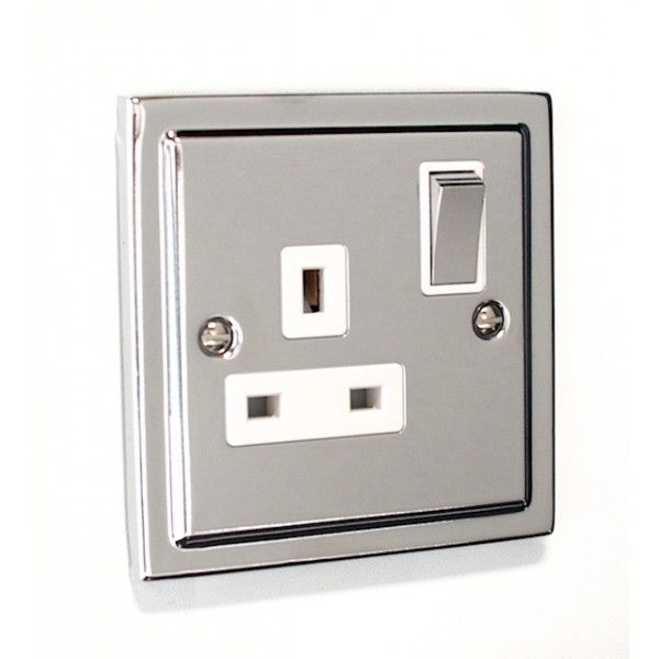 Regency Polished Chrome Single 1 Gang  13a Socket R06PCW image 0