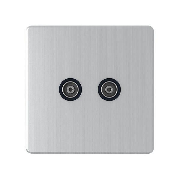 2 Gang TV Coaxial Outlet - SG43BCB image 0