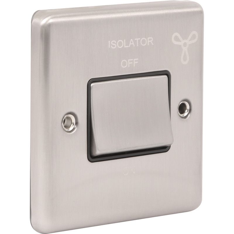 Brushed Steel Fan Isolator Switch -  W53BSB image 0