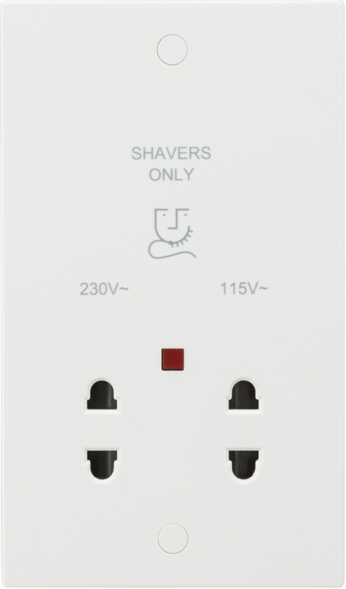 115/230V Dual Voltage Shaver Socket with Neon - SN8900N image 0