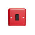 Pillar Box Red 1-Gang 10A 1- or 2-Way Rocker Switch XY1B.PR image 0