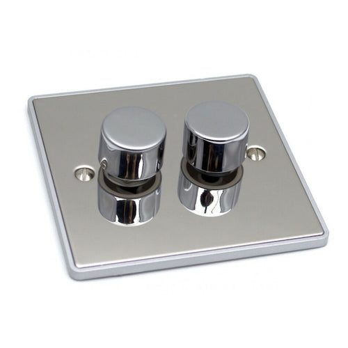 2 Gang 400W Dimmer Switch - UE23PCW image 0