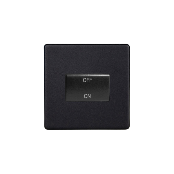 Matt Black Urban Screwless 10A Fan Isolating Switch (3 Pole) XDYFIBS.MB image 0