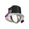 Brushed Chrome Fire Rated IP65 Tilt Downlight SpektroLED Evo with 2 x Wattage and 4 x CCT image 0
