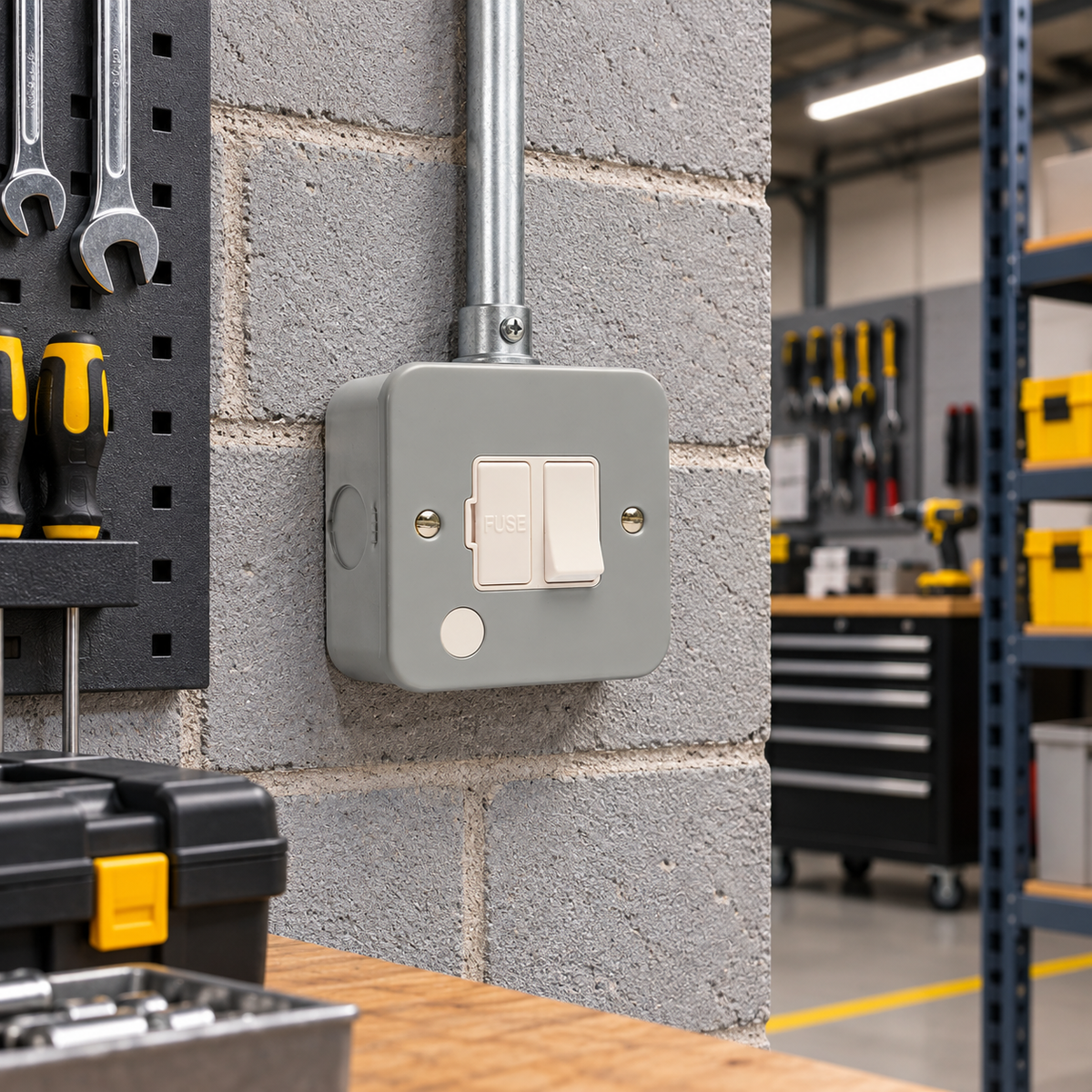 13a Switched Fuse Spur without Neon - Metal Clad MC38
