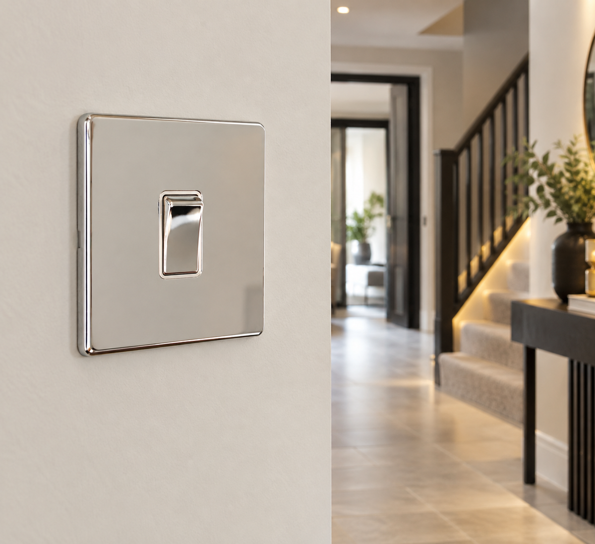 Signature Screwless 1 Gang Single 10a Light Switch - SG01PCW