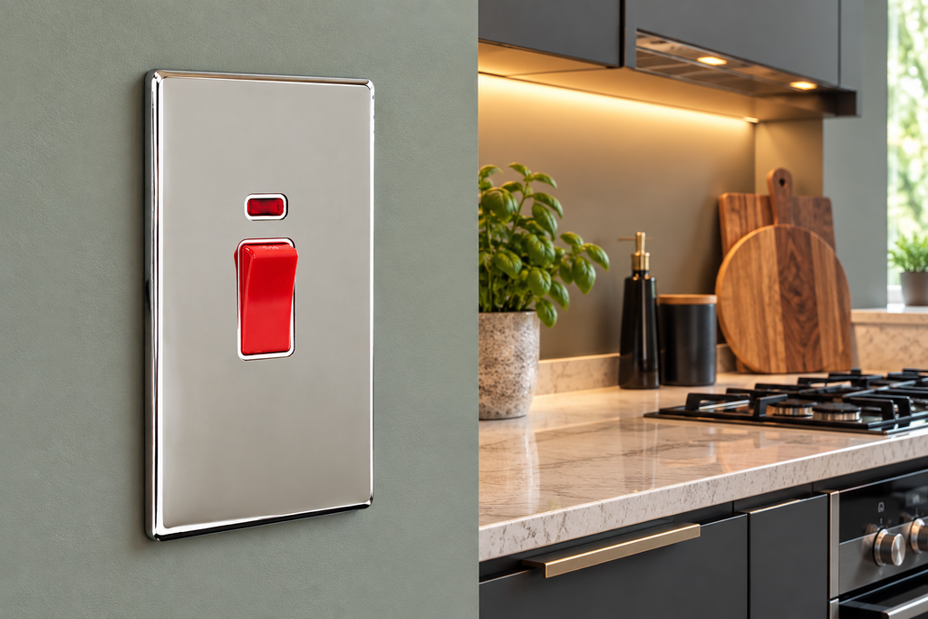 Signature Screwless 45A Double Vertical Cooker Switch - SG40PCW