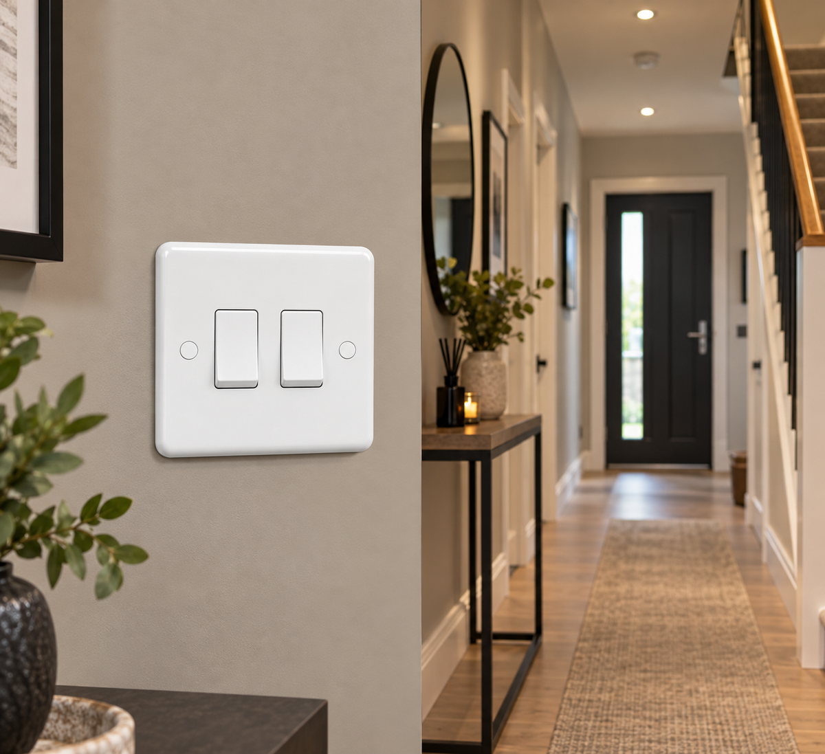 Studio 2 Gang Double 10a Light Switch ST02W
