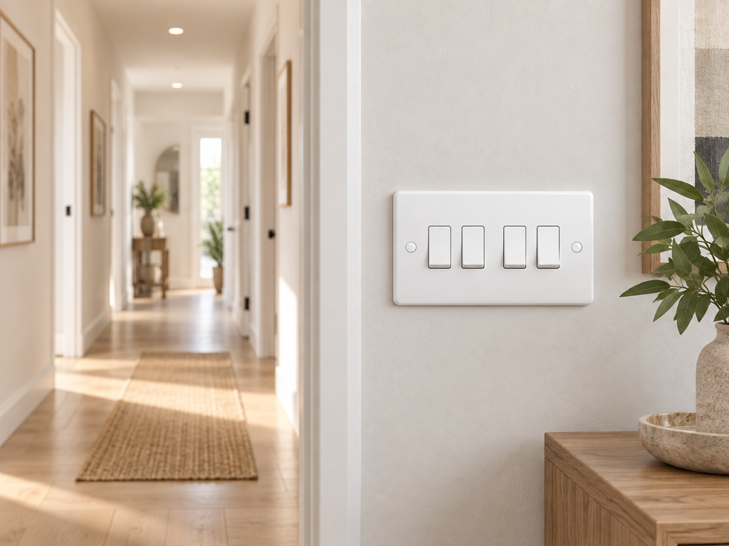 Studio 4 Gang Quad 10a Light Switch ST04W
