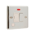 Polished Chrome 13A Switched Fuse Spur with Neon - W39PCW