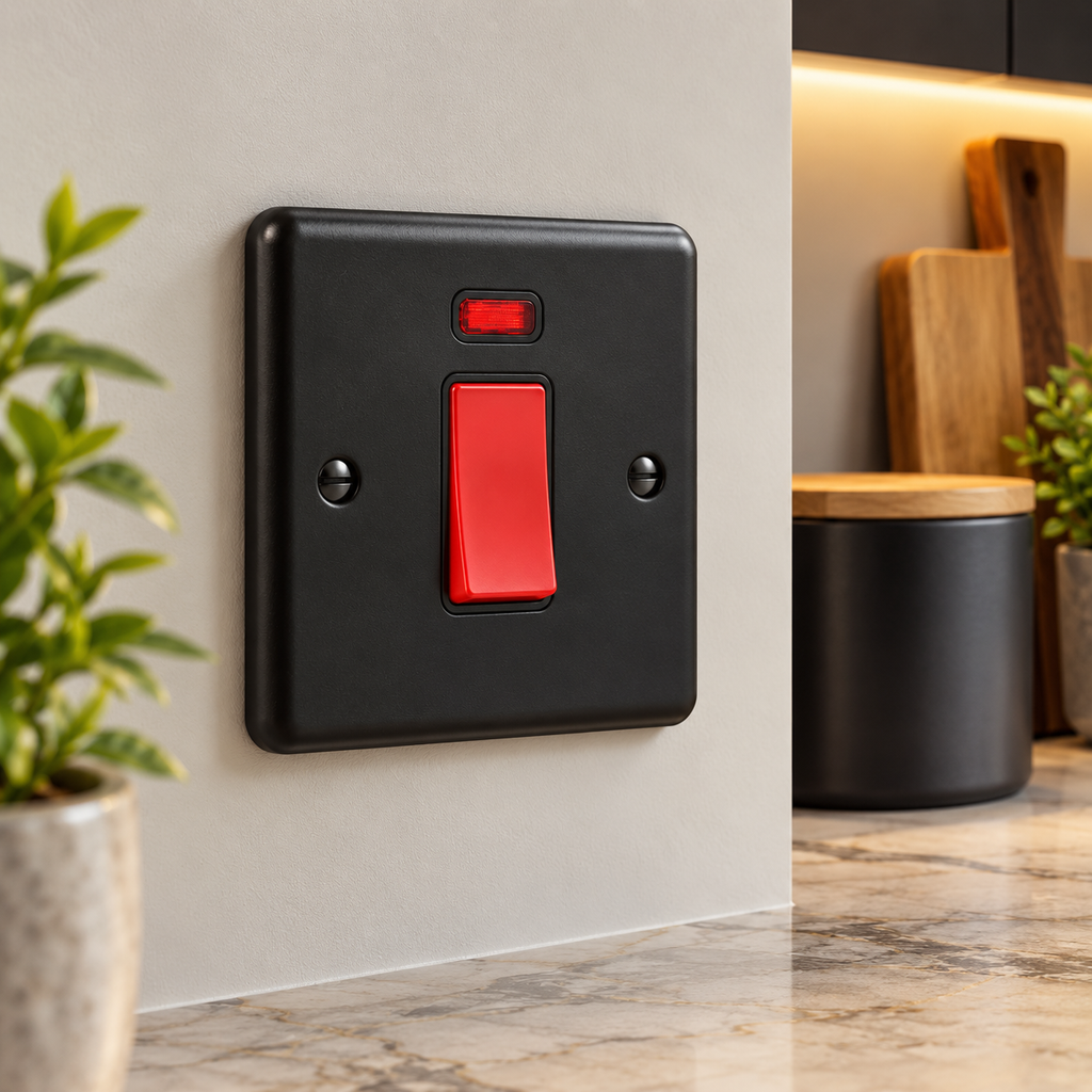 Matt Black 45a DP Switch - W52MBB