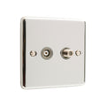 Polished Chrome Satellite & TV Outlet - W54PCW