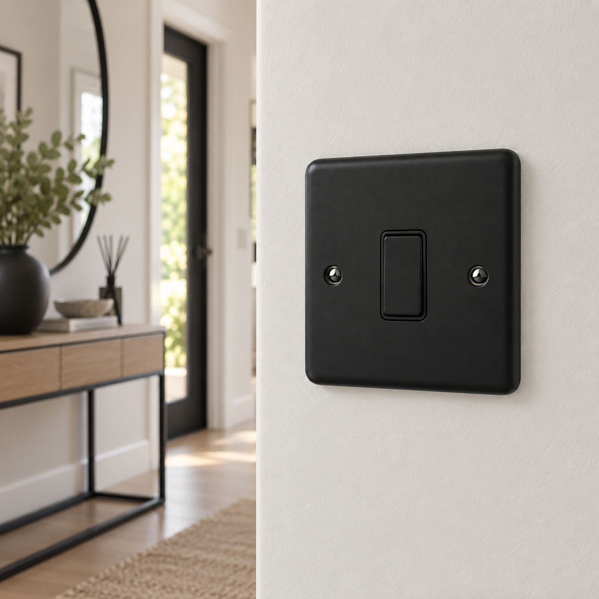 Matt Black 1 Gang 2 way Switch 10a - W01MBB